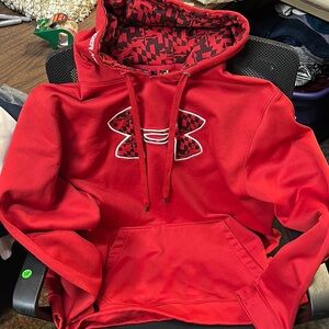 Under Armour Crimson Hoodie with Patterned Hood